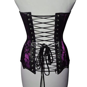 Corsé de Satén Rosa Vibrante con Encaje Floral Negro, Corsé Moldeador de Cintura para Fiestas, Proveedor de Pakistán - Product Image 6