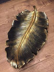 Silver Color Leaf Shape Design Decorative Bowl Aluminum Material Home Use Luxury Modern Unique Bowl - Product Image 6