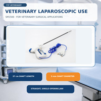 YYF SM1500 5mm 37cm Pince de scellement vasculaire bipolaire vétérinaire réutilisable à mâchoires droites laparoscopique