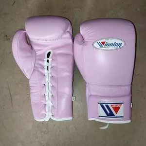 Guantes de Piel con Cordones de Color Rosa Claro, Diseño OEM, Correa de Muñeca Ajustable, Absorben la Humedad, para Boxeo, MMA, Kickboxing, Sanda - Product Image 5
