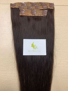 Clip en 100% Extensiones de cabello humano Fábrica Doble dibujado Real Raw Virgin Natural Remy con cutícula al por mayor - Product Image 5