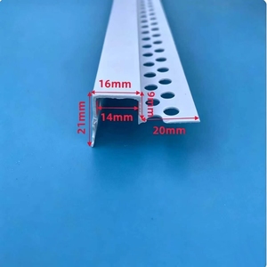 Profilés d'angle en vinyle pour murs secs, profilés d'angle extérieurs en forme de U pour plaques de plâtre, pour la construction et la décoration - Product Image 1