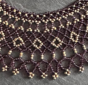 Trendy High Quality Unique Western Beaded Scarf <b>Necklace</b>, Fringe Beaded Bandana - Product Image 2