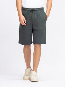Pantalones Cortos de Algodón 100% Duraderos, Color Verde, Talla Grande para Hombre, Pantalones Cortos Casuales de Verano para Playa, ODM OEM, Pantalones Cortos Lisos con Logotipo Personalizado para Hombre - Product Image 3