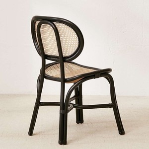 Chaises de salon modernes en rotin, mobilier de maison contemporain durable et écologique, chaise noire - Product Image 2