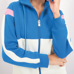 Conjunto Deportivo Personalizado de Dos Piezas para Mujer, Sudadera con Capucha Lisa y Pantalones Deportivos, Chándal de Gimnasio con Cremallera Completa y Dos Colores - Product Image 4