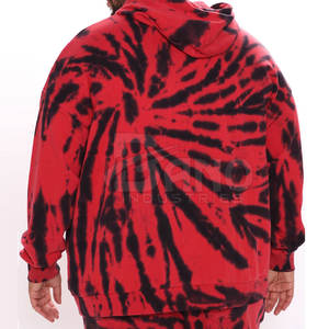 Sudadera con capucha teñida de corbata sólida ligera de gran tamaño para hombre cómoda informal de talla grande MOQ bajo tejido de lana French Terry Puff Technics - Product Image 4