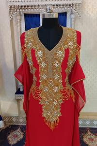Diseñador rojo islámico takchita caftán - Product Image 2