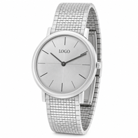 Montre pour femme OEM de haute qualité, design simple, boîtier en acier inoxydable 316L, design blanc, mouvement à quartz japonais, marque personnalisable, 196