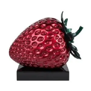 Sculpture Strawberry Style Handmade Brass Aluminum Sculptures Abstract Decoration bar Figurines Figurine Figurines Sculpture