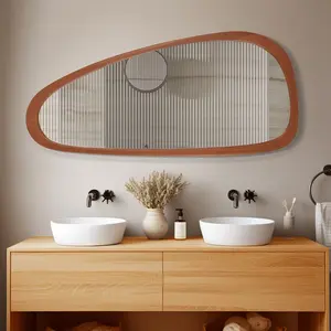 Marco de espejo decorativo de pared plateada para sala de estar moderna de alta calidad para decoración Cosmética-Espejo de pared superior para el hogar - Product Image 2