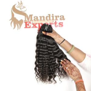 Extensions de cheveux humains 100% Remy vierges, couleur naturelle noire, ondulations profondes lâches, ondulations naturelles, cheveux de temple indiens, lots économiques - Product Image 2