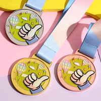 Médaille personnalisée finition émail, alliage de zinc de haute qualité, conception sur mesure, médaille 3D dorée avec ruban, récompenses créatives, métal gravé