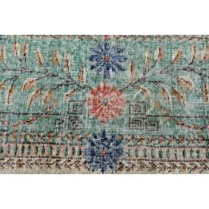 Alfombra Turca Vintage, Alfombra Extra Grande de 7.1x10.4 pies (216x318 cm), Alfombra de Lana con Rayas Rojas - Product Image 5