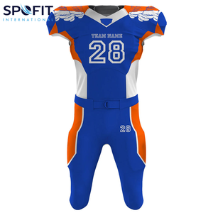 ชุดยูนิฟอร์มอเมริกันฟุตบอลแขนสั้นแบบระบายอากาศได้ ผลิตตามสั่งขายส่ง 100% โพลีเอสเตอร์ ชุดทีมคุณภาพดีที่สุด ชุดลายธงชาติอเมริกา - Product Image 3