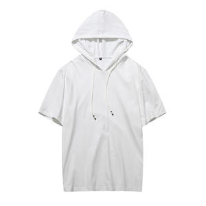 เสื้อยืดผ้าฝ้าย GSM ทรงลูกเรือ220หนักสำหรับผู้ชายเสื้อยืดฟิตเนสแบบฮิปฮอปโอเวอร์ไซส์ออกแบบได้ตามต้องการ - Product Image 2