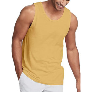 Débardeur de sport pour homme en coton et élasthanne, séchage rapide, respirant, sans manches, pour musculation et entraînement en salle de sport - Product Image 1