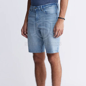 กางเกงยีนส์ขาสั้นของผู้ชายผ้าฝ้าย100% สีทึบงานตามสั่งสไตล์สตรีทคุณภาพสูงสำหรับผู้ชาย - Product Image 4