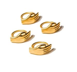 Anneau de serviette rond en métal plaqué or rose, prix de gros, vaisselle décorative en métal, anneau de serviette - Product Image 5