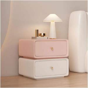 โต๊ะข้างเตียงไม้สีขาวดำสไตล์มินิมอล พร้อมลิ้นชักสำหรับเก็บของ - Product Image 5