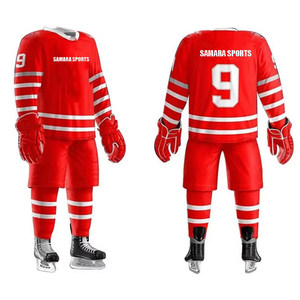 Conjuntos de pantalones y camisetas de hockey sobre hielo de malla sublimada unisex transpirables servicios OEM personalizados al por mayor - Product Image 1