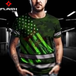 เสื้อสะท้อนแสงความปลอดภัยระดับ 1 แบบพิมพ์ลายซับลิเมชั่นตามสั่ง สำหรับผู้ชาย พร้อมโลโก้แบบกำหนดเอง กันน้ำ - Product Image 5