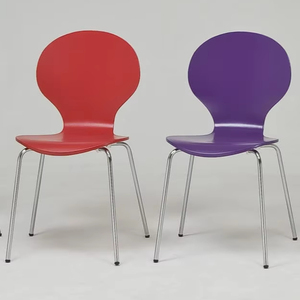 เก้าอี้รับประทานอาหารไม้ทันสมัยเฟอร์นิเจอร์บ้านวางซ้อนกันได้พร้อมการใช้งานในห้องครัว - Product Image 1