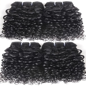 Extensions de cheveux bruts indiens Remy de 10 pouces Extensions de cheveux humains tissés à la machine - Product Image 2