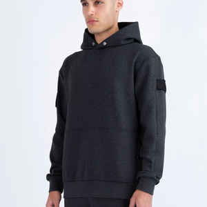 EcoSmart Fleece Sudadera con capucha de gran tamaño para hombre Sudadera con capucha de algodón de manga larga con logotipo personalizado bordado de invierno - Product Image 1