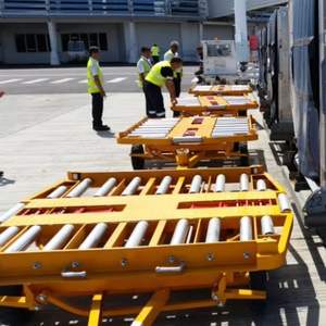 Airport Aviation Container Dolly Trailer for <b>Aircraft</b> Baggage From the Special Transportation Category For Import - Product Image 1
