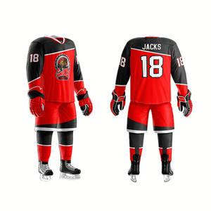 Uniformes de hockey sobre hielo con números y nombre personalizados Uniforme de hockey sobre hielo fabricado en fábrica de calidad superior - Product Image 2