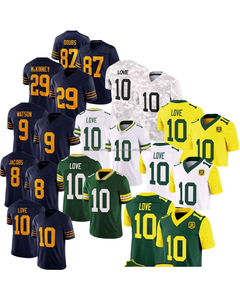 Maillots de football américain antibactériens avec impression par transfert thermique, 100 % polyester, prêts à être expédiés, jersey cousu - Product Image 4