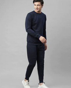 Sudadera con capucha para hombre, chándal de algodón transpirable de 2 piezas con logotipo bordado personalizado para otoño y primavera - Product Image 6