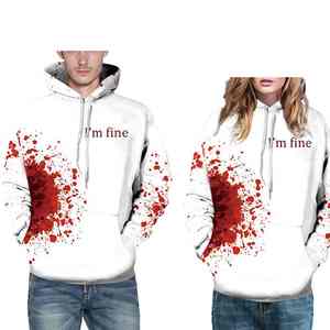 Sudadera con capucha estampada 3D para hombre con sublimación digital personalizada OEM, Sudadera con capucha de poliéster estampada de gran tamaño - Product Image 5