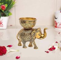 Bol Urli en laiton moderne et mobile en forme d'éléphant |   Porte-bougie en or vieilli sur le thème religieux |   Forme encadrée artisanale faite à la main |   IBS |