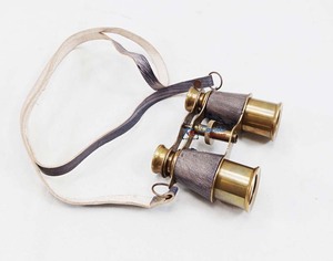 Binocular de latón náutico senderismo Camping envoltura de cuero rojo marino Binocular negro antiguo Binocular coleccionables regalo de Navidad - Product Image 6