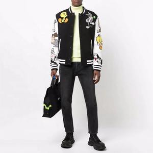 Veste de baseball en molleton de polyester à prix d'usine, logo personnalisable, veste de baseball vintage pour jeunes, veste d'hiver - Product Image 2