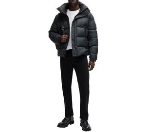 Veste en polyester doudoune veste d'hiver matelassée chaude coupe-vent anti-rides fabriquée en usine - Product Image 5