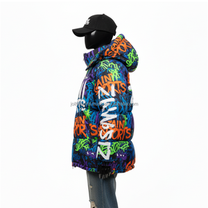 Chaqueta acolchada para mujer 300 GSM carcasa de poliéster forro interior suave estampado Transferencia de Calor logotipo personalizado ropa de invierno chaqueta para mujer - Product Image 3