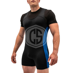 Maillots de lutte de couleur unie de conception personnalisée OEM avec fermeture à tirer de la sangle de réservoir d'impression de logo personnalisé pour les athlètes - Product Image 4