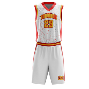 INDEX APPAREL Custom Sublimated Basketball Jersey Shorts Set Men's Sleeveless V-Neck Moisture Wicking <b>Athletic</b> Fit Team Name 23 - Product Image 4