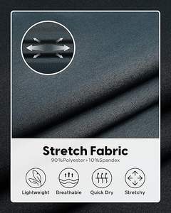 กางเกงขาสั้นผู้ชายลำลองผ้าผสมคอตตอนและโพลีเอสเตอร์ ยืดหยุ่น ระบายอากาศ แห้งเร็ว เป็นมิตรกับสิ่งแวดล้อม สำหรับฤดูร้อน ขายส่ง OEM - Product Image 2