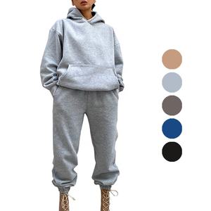 Conjunto Deportivo de Dos Piezas de Satén para Invierno, Unisex, de Alta Calidad y Ecológico, Sudadera con Capucha y Pantalones Deportivos, Tallas Grandes, Venta al Por Mayor para Hombres y Mujeres, 2023 - Product Image 1