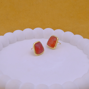 Pendientes de Gota de Cuarzo Cerezo Natural Hechos a Mano, Antideslustre, con Forma Elegante, Plateados, Modernos - Product Image 5