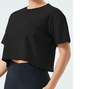 เสื้อครอปออกกำลังกายดีไซน์ใหม่ปี 2026 สำหรับทุกเพศ แขนสั้น ทรงบ็อกซี่ เหมาะสำหรับโยคะ วิ่ง ผ้าคอตตอนออร์แกนิค 100% - Product Image 2