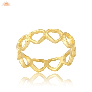 การออกแบบวงหัวใจที่น่าสนใจทองคํา 9k ทุกวันผู้หญิงที่สวยงามทําด้วยมือแหวนผู้ผลิตเครื่องประดับแบบกําหนดเอง - Product Image 2