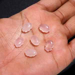 Cuentas de Cuarzo Rosa AAA en Forma de Nube Lisa, Amuletos de Piedras Preciosas Talladas a Mano de 12 mm para la Fabricación de Joyas - Product Image 4