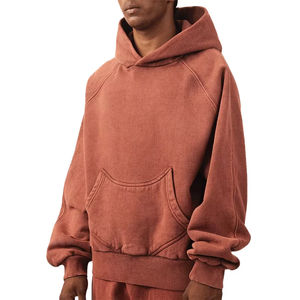 Acid Wash 3D Embroidery Oversized Pullover <b>Hoodies</b> Size <b>3xl</b> Factory Price New Arrival Winter Breathable Cotton Blended - Product Image 1