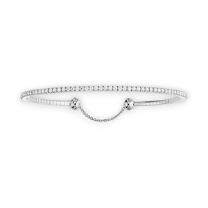 Bracelet réglable en or massif 10 carats avec moissanite et diamants le plus vendu Bracelet empilable pour l'éternité Cadeau parfait pour votre femme - Product Image 3