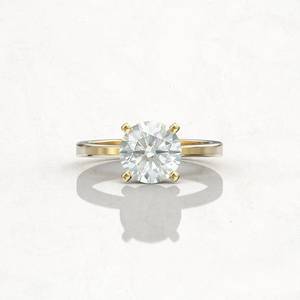 Premium 1.50Ct Argent Coupe Ronde Moissanite Bague de Fiançailles Classique 4 Prong Réglage Élégant Bijoux De Mariée Fournisseur En Gros - Product Image 5